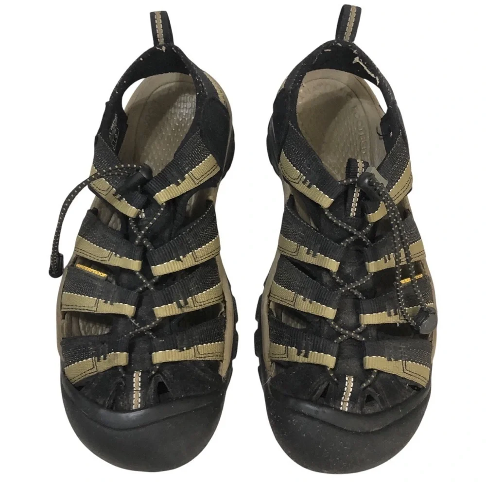 Keen Newport H2 Sport Sandals Water Shoes Black/Olive Green US 8.5 EU 41 - Picture 2 of 11